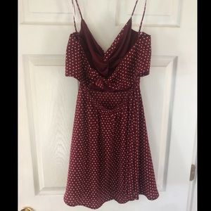 Windsor Dresses - Windsor Burgundy Polka Dot Dress Windsor Dresses - Windsor Burgundy Polka Dot Dress